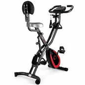 Rowery treningowe - Ultrasport F-Bike 400B z oparciem + stringami, matowy czarny - miniaturka - grafika 1