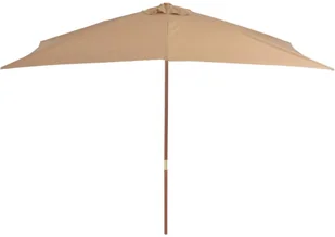 vidaXL Parasol ogrodowy na drewnianym słupku, 200x300 cm, taupe - Parasole ogrodowe - miniaturka - grafika 4