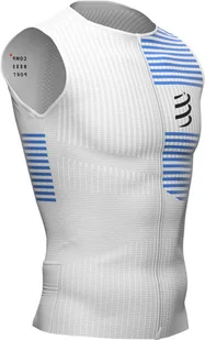 Compressport Triathlonowa koszulka kompresyjna TRI POSTURAL TANK TOP czarno-czerwona - Koszulki sportowe męskie - miniaturka - grafika 4