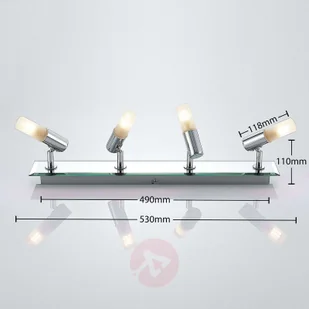 LINDBY Łazienkowa lampa sufitowa Zela, 4-pkt., 53 cm - Lampy sufitowe - miniaturka - grafika 4