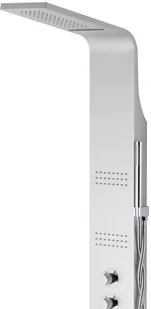 Corsan Panel prysznicowy Kaskada A014A gwiezdna szarość z termostatem A-014AT KASKADA SREBRNY - Panele prysznicowe - miniaturka - grafika 3