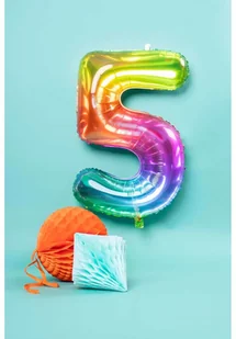 Folat Balon foliowy cyfra 5 tęczowy - 86 cm - 1 szt. F63245 - Balony i akcesoria Folat Balon foliowy cyfra 5 tęczowy - 86 cm - 1 szt. F63245 - Balony i akcesoria - miniaturka - grafika 2