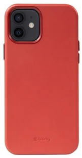 Crong Crong Essential Cover - Etui ze skóry ekologicznej iPhone 12 / iPhone 12 Pro (czerwony) - Etui i futerały do telefonów - miniaturka - grafika 9