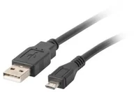 Kable USB - LANBERG LANBERG Kabel USB 2.0 micro AM-MBM5P 0.3M czarny (CA-USBM-10CC-0003-BK) - miniaturka - grafika 1
