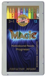 Koh-I-Noor Kredki Progresso Magic 12 kolorów - Kredki, ołówki, pastele i pisaki - miniaturka - grafika 2