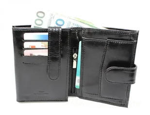 Elkor Portfel Skórzany (PL) Skóra Licowa Duży Pionowy Z Zapięciem Dwa Skrzydełka Zapinka Wewnątrz - Portfele - miniaturka - grafika 7