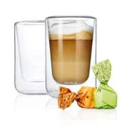 Miseczki i talerzyki dla dzieci - Blomus Zestaw szklanek do cappuccino BLOMUS Nero, 0,25 l, 2 szt. - miniaturka - grafika 1