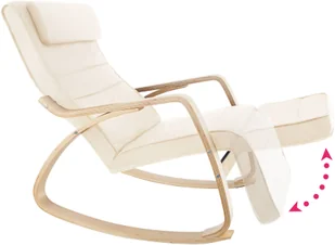 tectake Fotel bujany Onda - beżowy 403527 - Fotele tectake Fotel bujany Onda - beżowy 403527 - Fotele - miniaturka - grafika 2