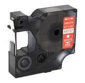 Etykiety do drukarek - Dymo strefadrukarek.pl Taśma D1 53727 24mm x 7m czerwona biały nadruk - zamiennik | OSZCZĘDZAJ DO 80% - ZADZWOŃ! 730811399 PROMOCJA! D1-53727 - miniaturka - grafika 1