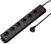 Przedłużacze i rozgałęźniki - Hama listwa zasilająca, czarny 00137259 - miniaturka - grafika 1