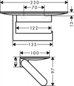 Stojaki i wieszaki na papier toaletowy - Hansgrohe Hansgrohe WallStoris Uchwyt na papier toaletowy z półką czarny mat 27928670 - miniaturka - grafika 1