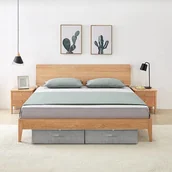 Pudła i pojemniki do przechowywania - vidaXL vidaXL Pojemniki, 2 szt., tkanina, 70x40x18 cm, szare - miniaturka - grafika 1