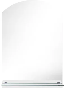 vidaXL Lustro ścienne z półką, 50x70 cm, hartowane szkło - Lustra - miniaturka - grafika 3