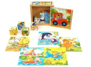 Brimarex drewno Klocki drewniane 9 el. 1523921 - Klocki - miniaturka - grafika 2