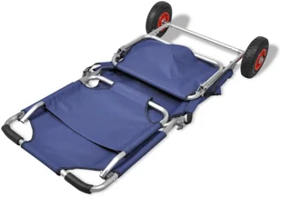 vidaXL vidaXL Wózek, fotel na kółkach ze stolikiem, 3w1, niebieski. - Fotele i krzesła ogrodowe - miniaturka - grafika 5