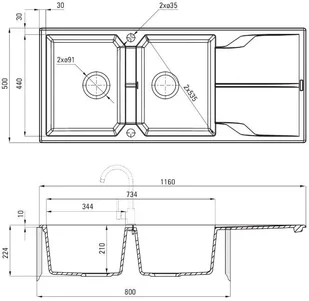 Deante Andante ZQN T213 ZQN T213 - Zlewozmywaki - miniaturka - grafika 5