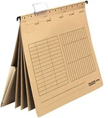 Teczki i skoroszyty - FALKEN Skoroszyt zawieszkowy z przekładkami Falken UniReg opakowanie 5 szt. Wyprodukowano w Niemczech. Tekturowy A4 Z 3 przekładami i 4 mechanizmami skoroszytowymi Z wewnętrzną kieszenią Brązowy 11288123 - miniaturka - grafika 1