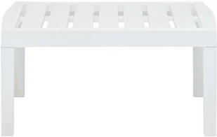 vidaXL Stolik kawowy, biały, 78x55x38 cm, plastikowy - Stoły ogrodowe - miniaturka - grafika 3