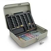 Akcesoria do kas i terminali - METALOWA KASETKA DO PRZECHOWYWANIA I TRANSPORTU PIENIĘDZY 25CM - miniaturka - grafika 1