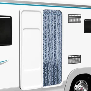 vidaXL Zasłona przeciwko owadom, niebiesko-biała, 56x200 cm, szenil vidaXL - Akcesoria do okien - miniaturka - grafika 2