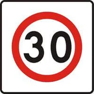 Wyposażenie miejsc publicznych - Znak drogowy zakazu B-43 Strefa ograniczonej prędkości - miniaturka - grafika 1