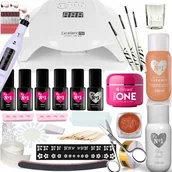 Zestawy do manicure i pedicure - Zestaw do Przedłużania Hybryd Żel Lamapa Frezarka - miniaturka - grafika 1