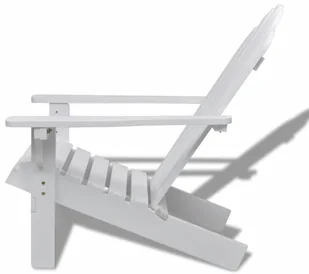 vidaXL vidaXL Drewniane krzesełko ogrodowe (Białe) - Fotele i krzesła ogrodowe - miniaturka - grafika 2