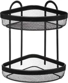 Półki do kuchni - 5five Simply Smart Półka wisząca narożna 2 poziomy czarna 169222 - miniaturka - grafika 1