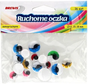 BREWIS Oczka ruchome mix 12.15.18 kolor/rzęsy (16) - Dekoratorstwo BREWIS Oczka ruchome mix 12.15.18 kolor/rzęsy (16) - Dekoratorstwo - miniaturka - grafika 1