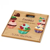 Wagi łazienkowe - Murrano Waga bambusowa łazienkowa z nadrukiem dla niej na imieniny WAG2-034 - miniaturka - grafika 1