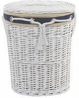 Kosze na bieliznę - DVier Kosz na pranie wiklina Biały motyw Marine 37 X 26 h.46 39 woval-A - miniaturka - grafika 1