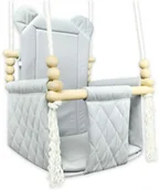 Leżaczki i huśtawki - Szara pikowana huśtawka dla dzieci N0-A33 - miniaturka - grafika 1