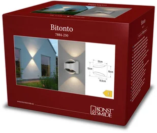 Konstsmide Kinkiet zewnętrzny LED Bitonto 2-pkt. biały - Lampy ogrodowe - miniaturka - grafika 3