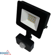 Lampy pozostałe - Bemko Naświetlacz-LED-SMD-KASTEL-10W-4000K-800LM-IP65-CZARNY-CZ-PIR C64-S-LFK-010BL-4K - miniaturka - grafika 1