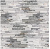 Płytki klinkierowe - Kamień naturalny KWARC Biało - szary 40 x 10 cm - miniaturka - grafika 1