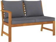 Ławki ogrodowe - vidaXL Ławka ogrodowa, 114,5 cm, ciemnoszare poduszki, drewno akacjowe 311837 - miniaturka - grafika 1