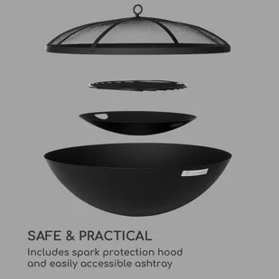 Blumfeldt Blumfeldt Orbit, stalowa misa paleniskowa typu 3 w 1, 60 cm średnicy, grill 40 cm, stolik, czarna GDW27-Orbit - Paleniska ogrodowe Blumfeldt Blumfeldt Orbit, stalowa misa paleniskowa typu 3 w 1, 60 cm średnicy, grill 40 cm, stolik, czarna GDW27-Orbit - Paleniska ogrodowe - miniaturka - grafika 6