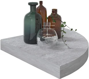 VidaXL Lumarko Narożna półka ścienna, szarość betonu, 35x35x3,8, MDF 326642 VidaXL - Półki do salonu - miniaturka - grafika 3