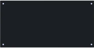 vidaXL Panel ochronny do kuchni, czarny, 100x50 cm, szkło hartowane - Akcesoria i części AGD - miniaturka - grafika 2