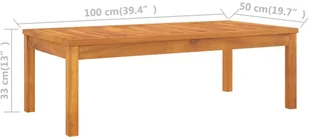 vidaXL 5-cz. zestaw wypoczynkowy do ogrodu, poduszki, drewno akacjowe 3057787 - Meble ogrodowe - miniaturka - grafika 8