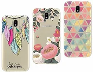 Etui i futerały do telefonów - Samsung Novago Novago Opakowanie 3 etui ochronne kompatybilne z Galaxy J5 2017 (J530) z miękkiego i wytrzymałego żelu, odporne na uderzenia, z wysokiej jakości nadrukiem (x3, wielokolorowe) J52017TPU - miniaturka - grafika 1