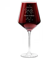 Kieliszki - Murrano Kieliszek z grawerem podziękowania dla pary na ślub SKI-AG-034 - miniaturka - grafika 1