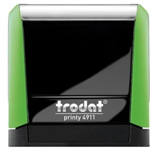 Trodat Pieczątka automat 4911 zielona - poduszka czarna 38x14mm /TRE_4911ZIWCA/ UN267-4 - Pieczątki - miniaturka - grafika 2