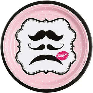 Talerze papierowe jednorazowe Moustache 8 szt. - Naczynia i sztućce jednorazowe - miniaturka - grafika 3