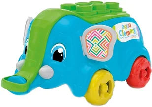 Clementoni CLEMMY Pojemnik Słonik + 10 Miękkich Klocków 8005125171620 - Klocki - miniaturka - grafika 3