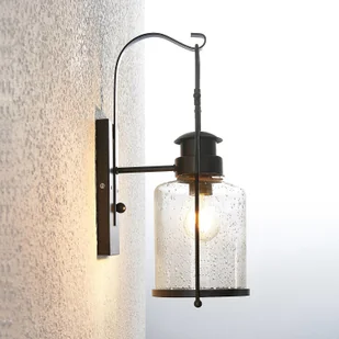 Lindby Lindby Rozalie lampa ścienna, latarnia, czarna - Lampy ścienne - miniaturka - grafika 4