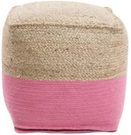 Pufy i podnóżki - Beliani Puf różowy 44 x 44 cm KIRAMA - miniaturka - grafika 1