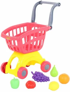 Wader Quality Toys Wózek na zakupy z akcesoriami Wader QT 71378 - Zabawy w naśladowanie dorosłych - miniaturka - grafika 2