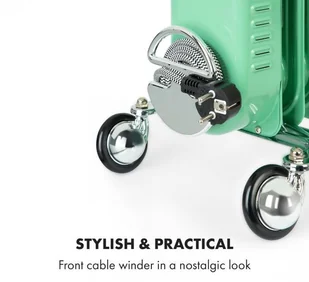 Klarstein Klarstein Thermaxx Retroheat, grzejnik olejowy, 2500 W, kółka, zielony HTR6-ThmxRetro25Grün - Ogrzewanie przenośne - miniaturka - grafika 7