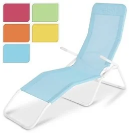 Składany leżak ogrodowy, zielony, 96x52x182 cm - Leżaki ogrodowe - miniaturka - grafika 2